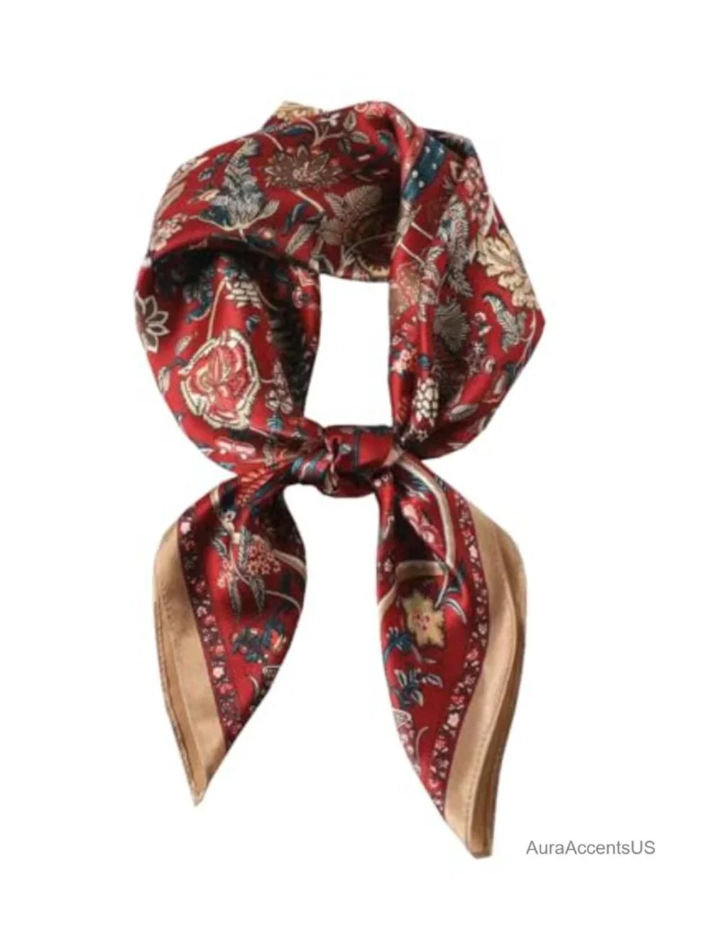100% Silk Square Scarf 25.6